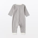 ベビー　脇に縫い目のないフライス編み長袖カバーオール