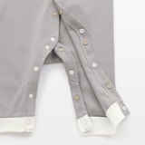 ベビー　脇に縫い目のないフライス編み長袖カバーオール