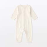 ベビー　脇に縫い目のないフライス編み長袖カバーオール