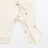 ベビー　脇に縫い目のないフライス編み長袖カバーオール