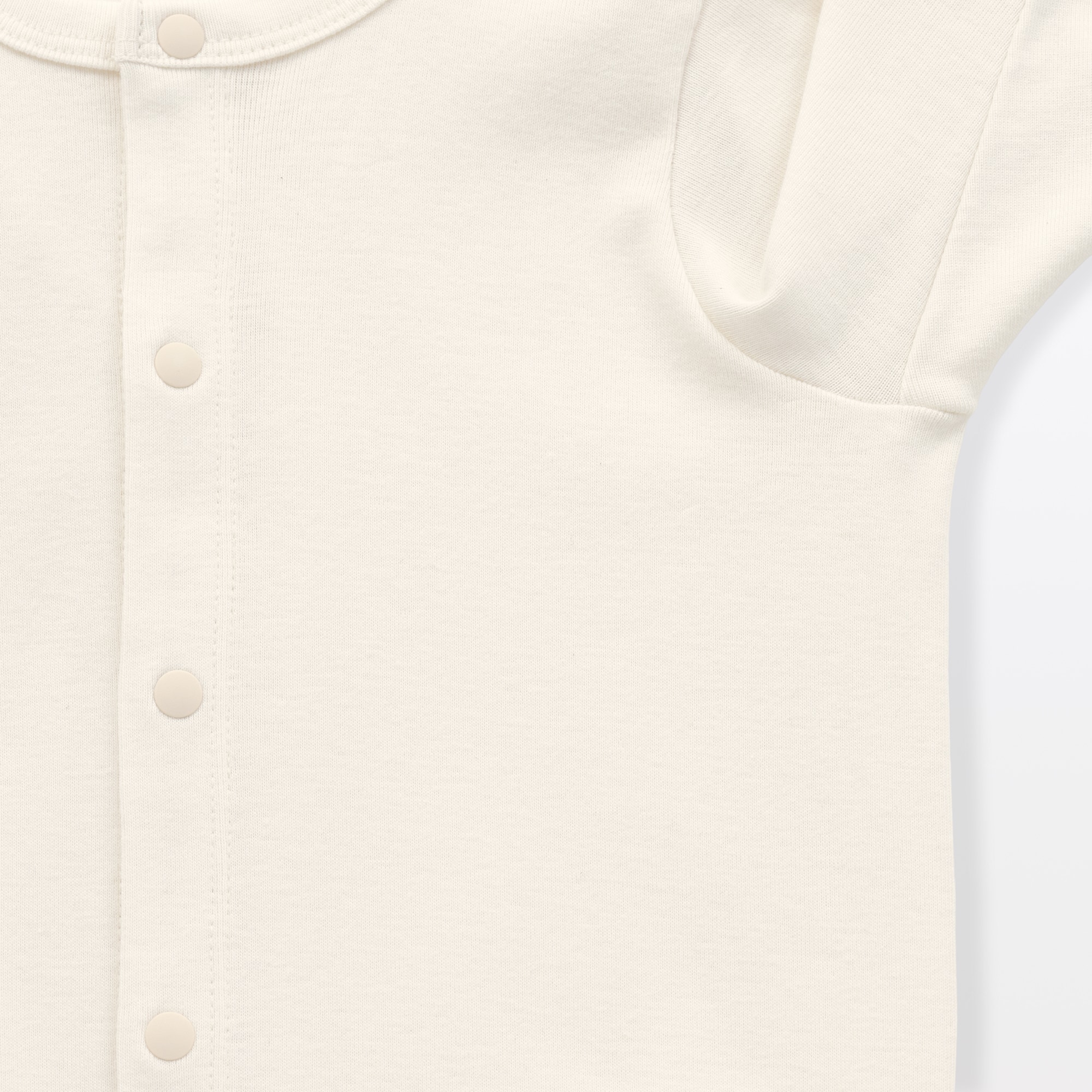 ベビー　脇に縫い目のないフライス編み長袖カバーオール