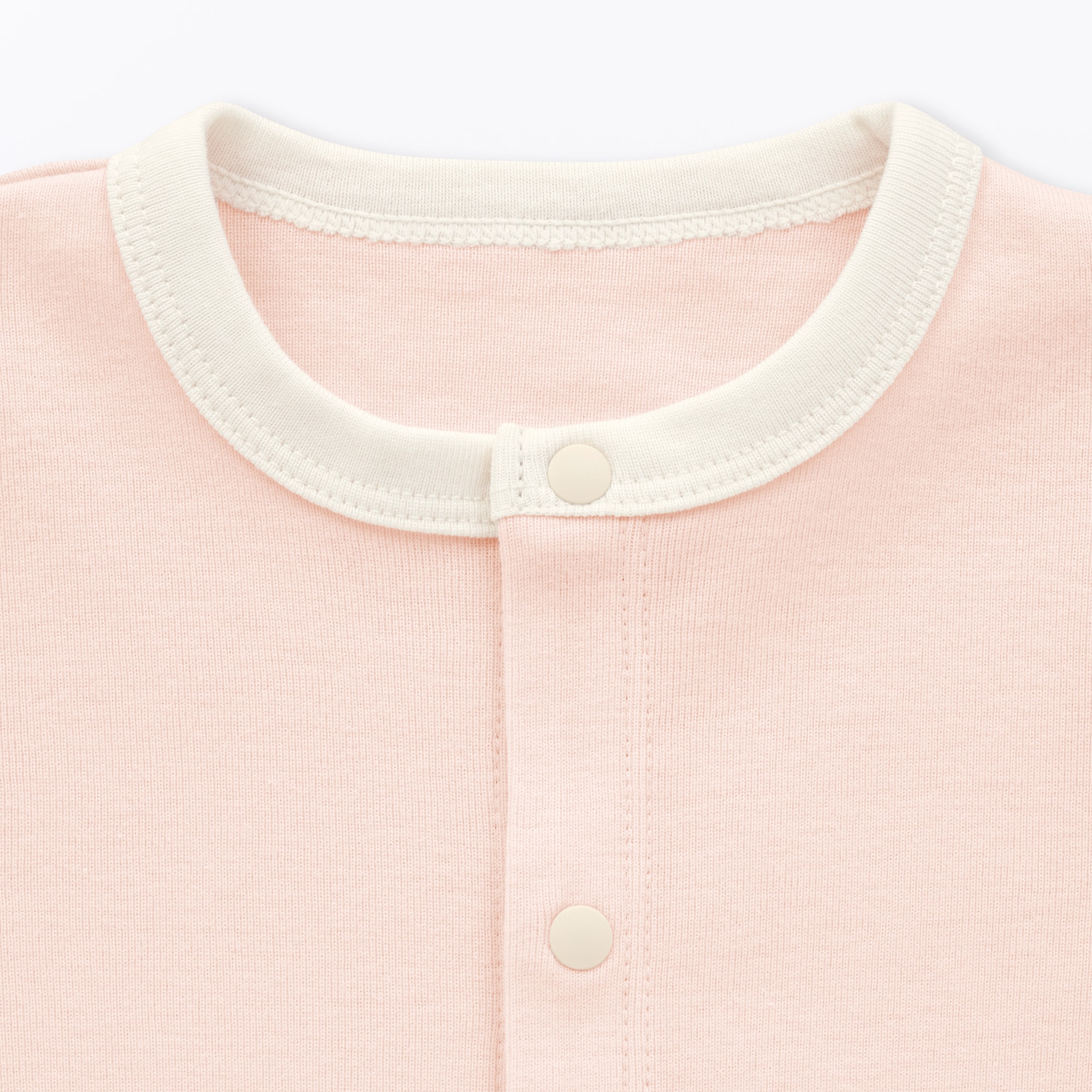 ベビー　脇に縫い目のないフライス編み長袖カバーオール