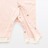 ベビー　脇に縫い目のないフライス編み長袖カバーオール