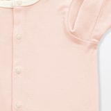 ベビー　脇に縫い目のないフライス編み長袖カバーオール