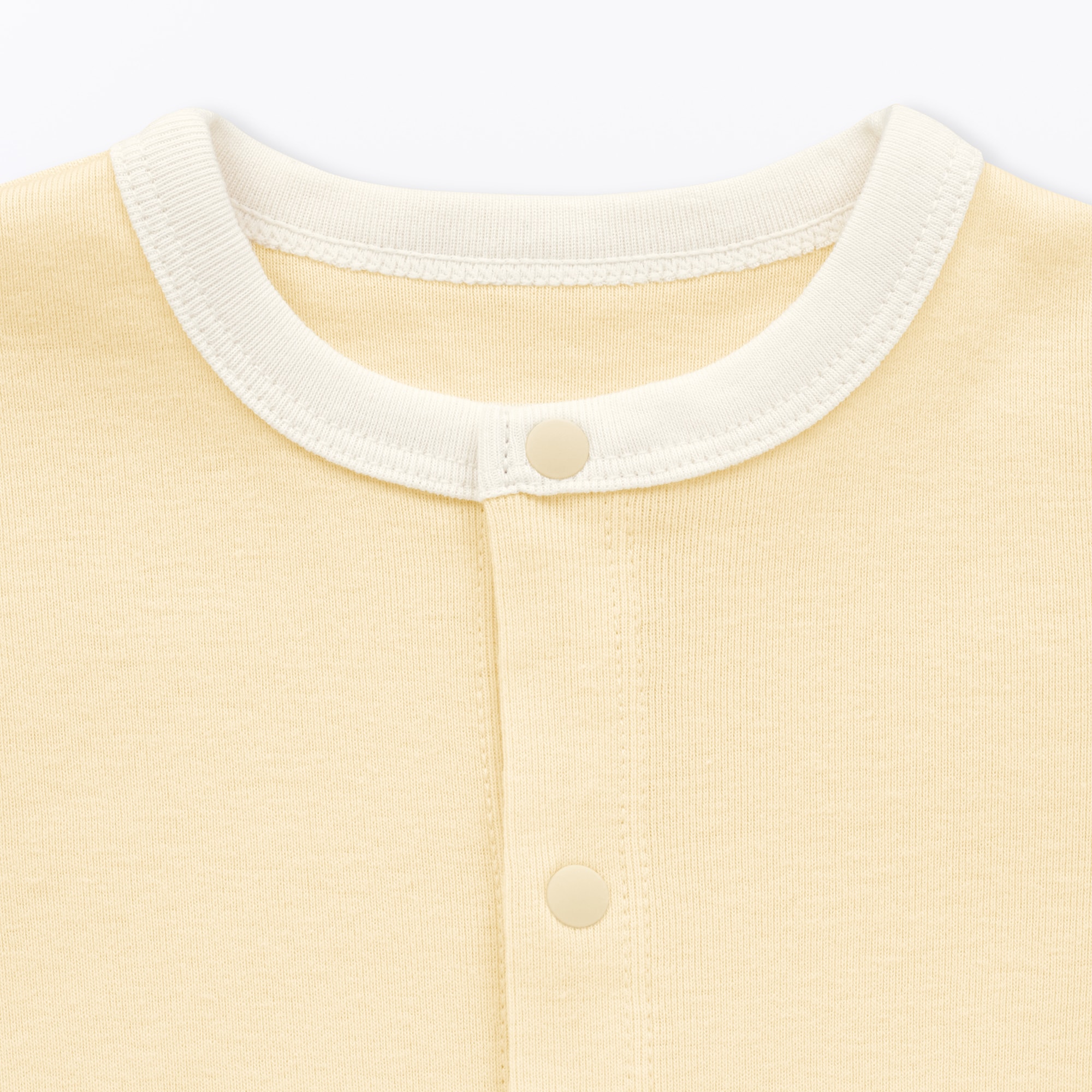 ベビー　脇に縫い目のないフライス編み長袖カバーオール