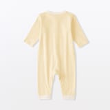 ベビー　脇に縫い目のないフライス編み長袖カバーオール