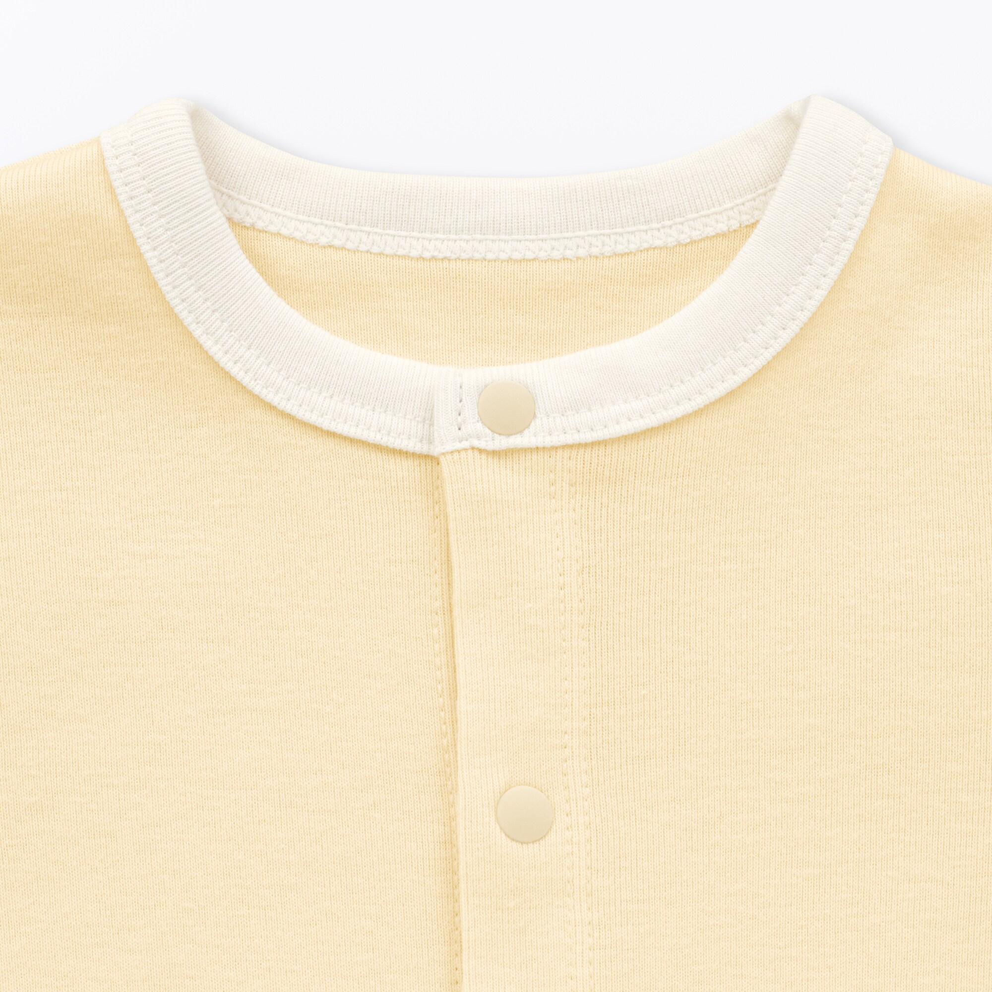 ベビー　脇に縫い目のないフライス編み長袖カバーオール