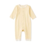 ベビー　脇に縫い目のないフライス編み長袖カバーオール