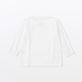 ベビー　あたまするっと　綿天竺編みクルーネック長袖Ｔシャツ　無地