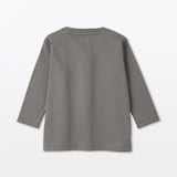 ベビー　あたまするっと　綿天竺編みクルーネック長袖Ｔシャツ　無地