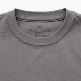 ベビー　あたまするっと　綿天竺編みクルーネック長袖Ｔシャツ　無地