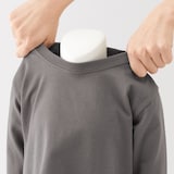 ベビー　あたまするっと　綿天竺編みクルーネック長袖Ｔシャツ　無地