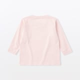 ベビー　あたまするっと　綿天竺編みクルーネック長袖Ｔシャツ　無地