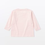 ベビー　あたまするっと　綿天竺編みクルーネック長袖Ｔシャツ　無地