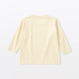 ベビー　あたまするっと　綿天竺編みクルーネック長袖Ｔシャツ　無地