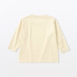 ベビー　あたまするっと　綿天竺編みクルーネック長袖Ｔシャツ　無地