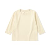 ベビー　あたまするっと　綿天竺編みクルーネック長袖Ｔシャツ　無地