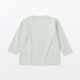 ベビー　あたまするっと　綿天竺編みクルーネック長袖Ｔシャツ　無地