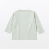 ベビー　あたまするっと　綿天竺編みクルーネック長袖Ｔシャツ　無地