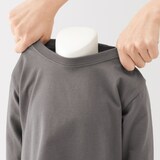 ベビー　あたまするっと　綿天竺編みクルーネック長袖Ｔシャツ　無地