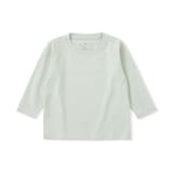 ベビー　あたまするっと　綿天竺編みクルーネック長袖Ｔシャツ　無地