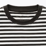 ベビー　あたまするっと　綿天竺編みクルーネック長袖Ｔシャツ　ボーダー