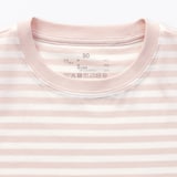 ベビー　あたまするっと　綿天竺編みクルーネック長袖Ｔシャツ　ボーダー