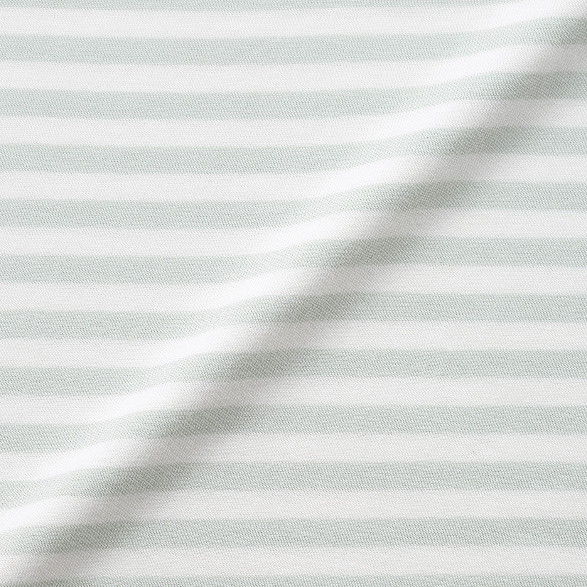 ベビー　あたまするっと　綿天竺編みクルーネック長袖Ｔシャツ　ボーダー