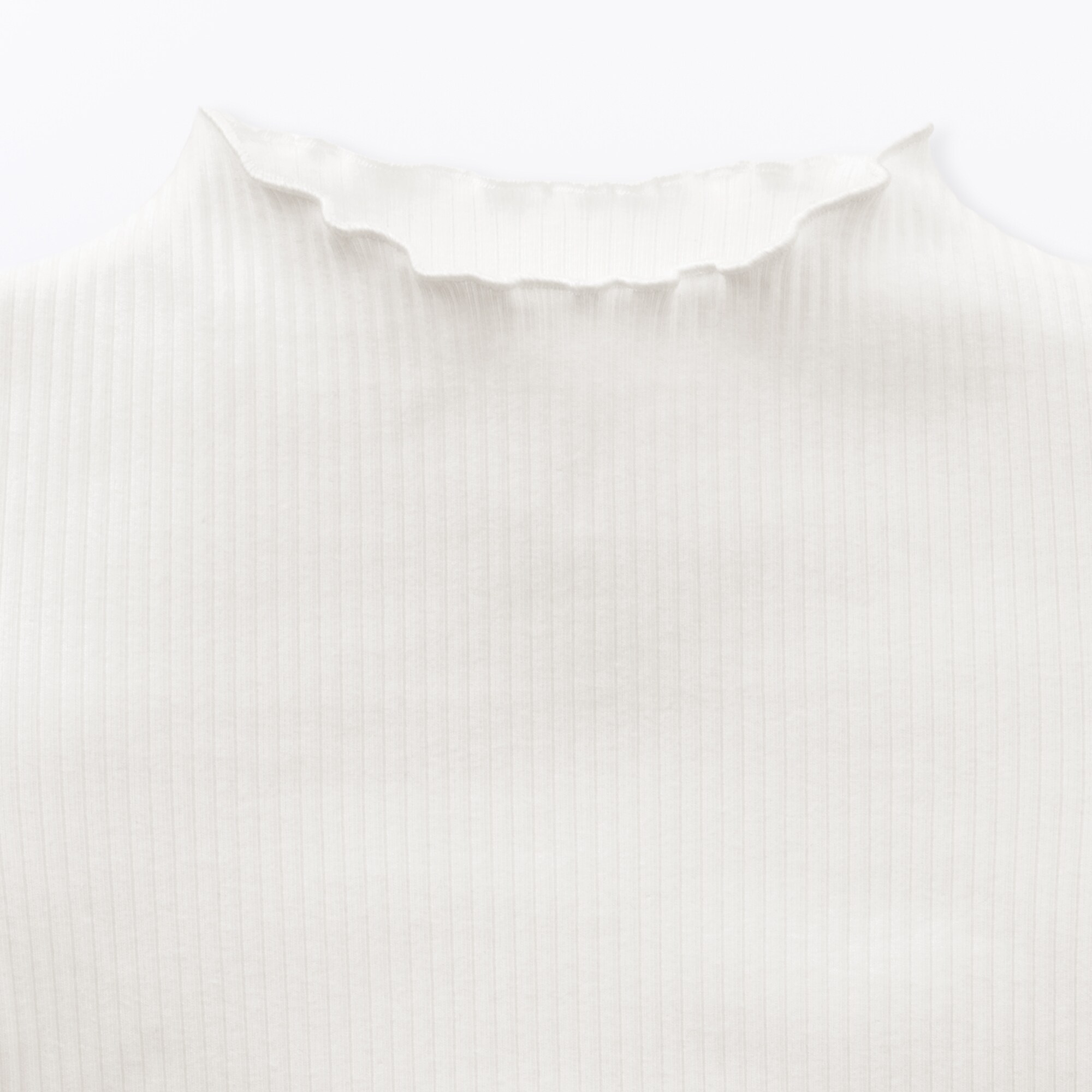 ベビー　ストレッチリブ編みモックネック長袖Ｔシャツ