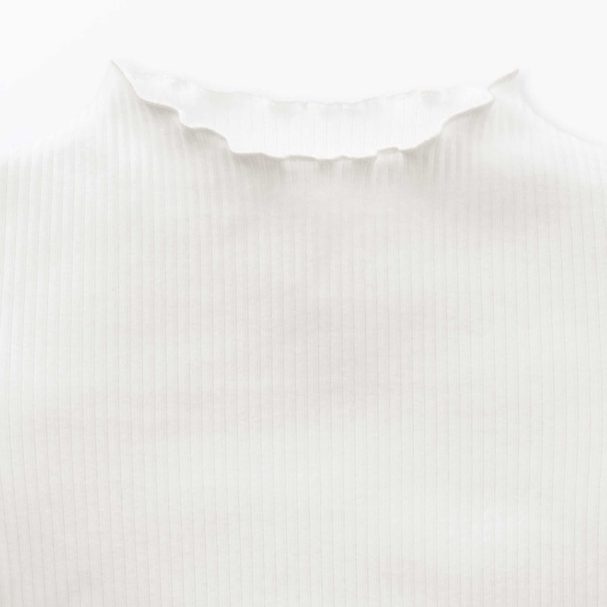 ベビー　ストレッチリブ編みモックネック長袖Ｔシャツ