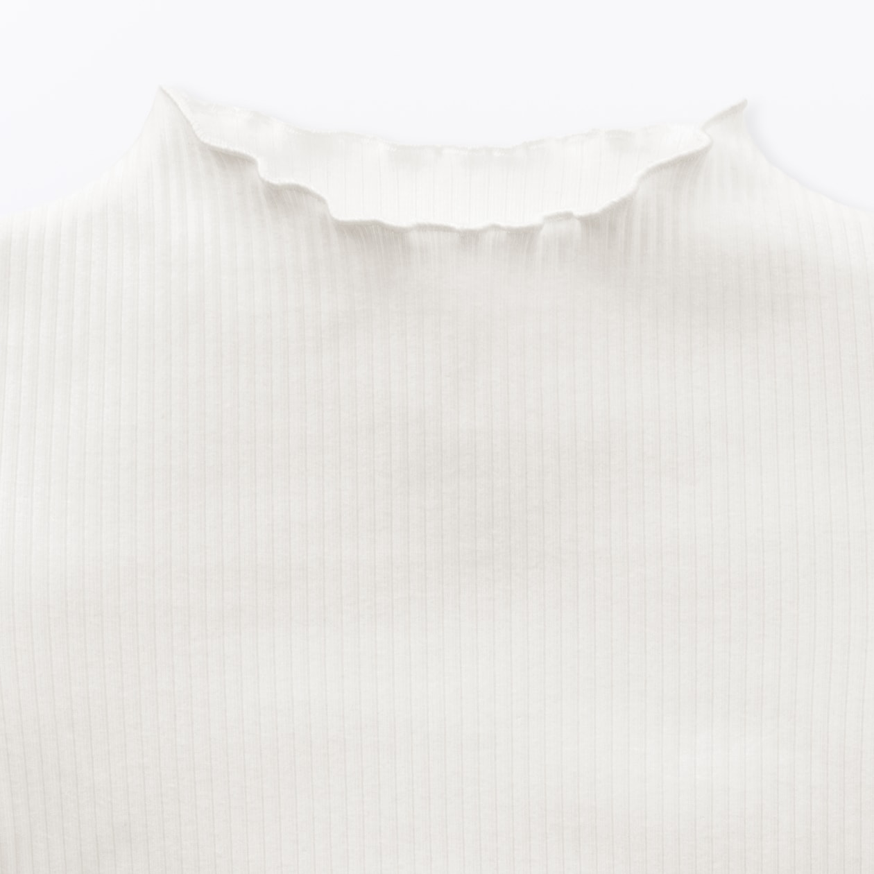 ベビー　ストレッチリブ編みモックネック長袖Ｔシャツ