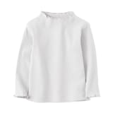 ベビー　ストレッチリブ編みモックネック長袖Ｔシャツ