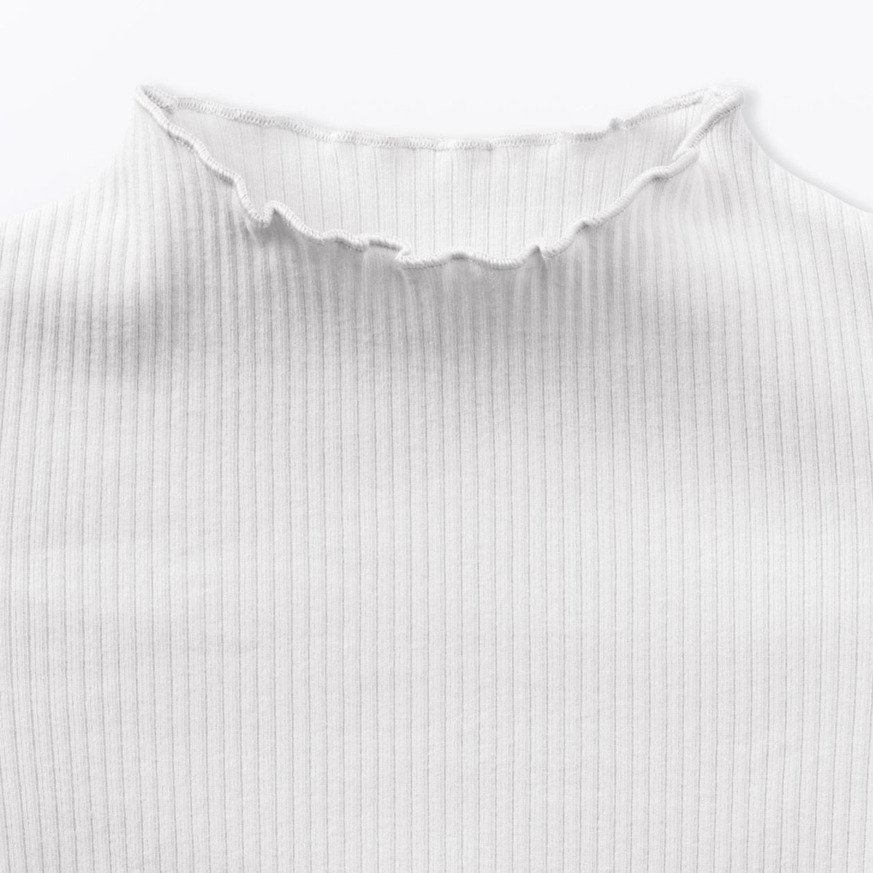 ベビー　ストレッチリブ編みモックネック長袖Ｔシャツ