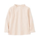 ベビー　ストレッチリブ編みモックネック長袖Ｔシャツ