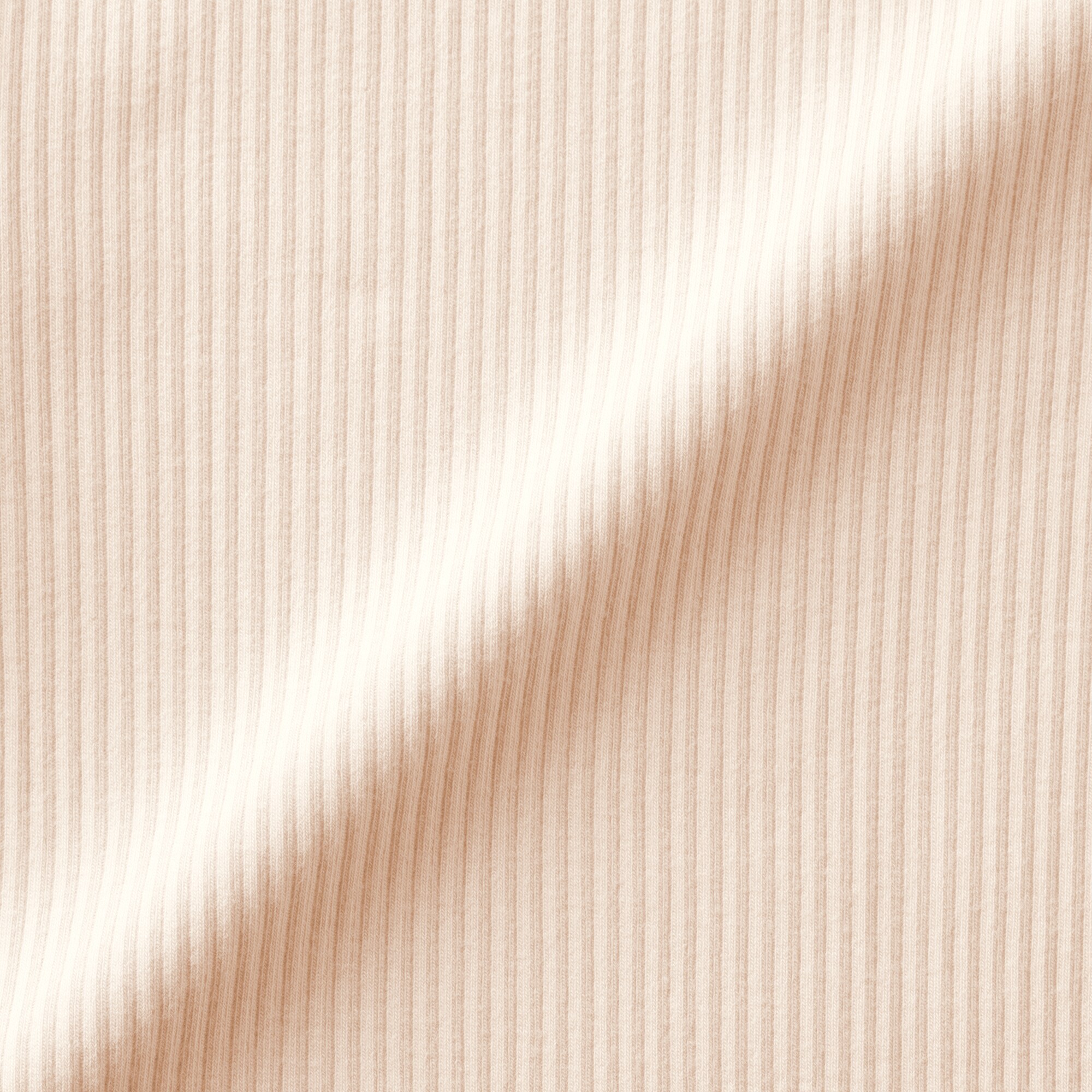 ベビー　ストレッチリブ編みモックネック長袖Ｔシャツ