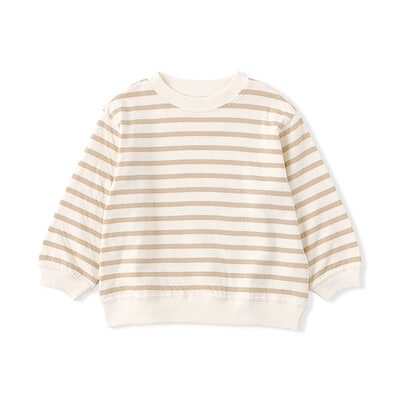 ベビー　あたまするっと　接結編みスウェットシャツ