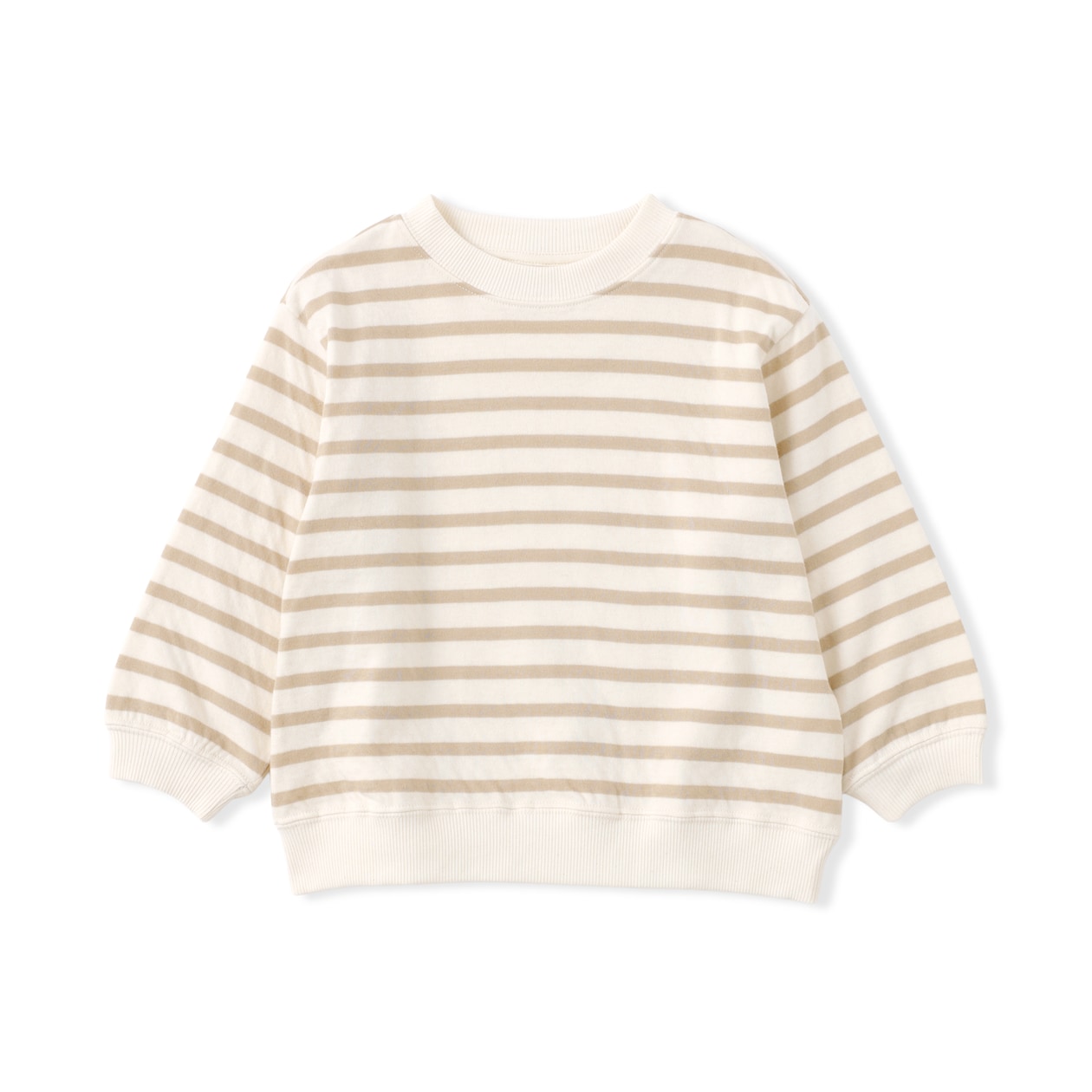 ベビー　あたまするっと　接結編みスウェットシャツ