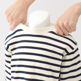 ベビー　あたまするっと　接結編みスウェットシャツ