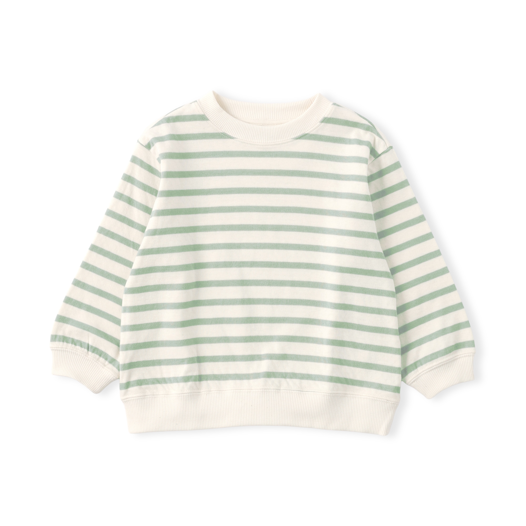 ベビー　あたまするっと　接結編みスウェットシャツ