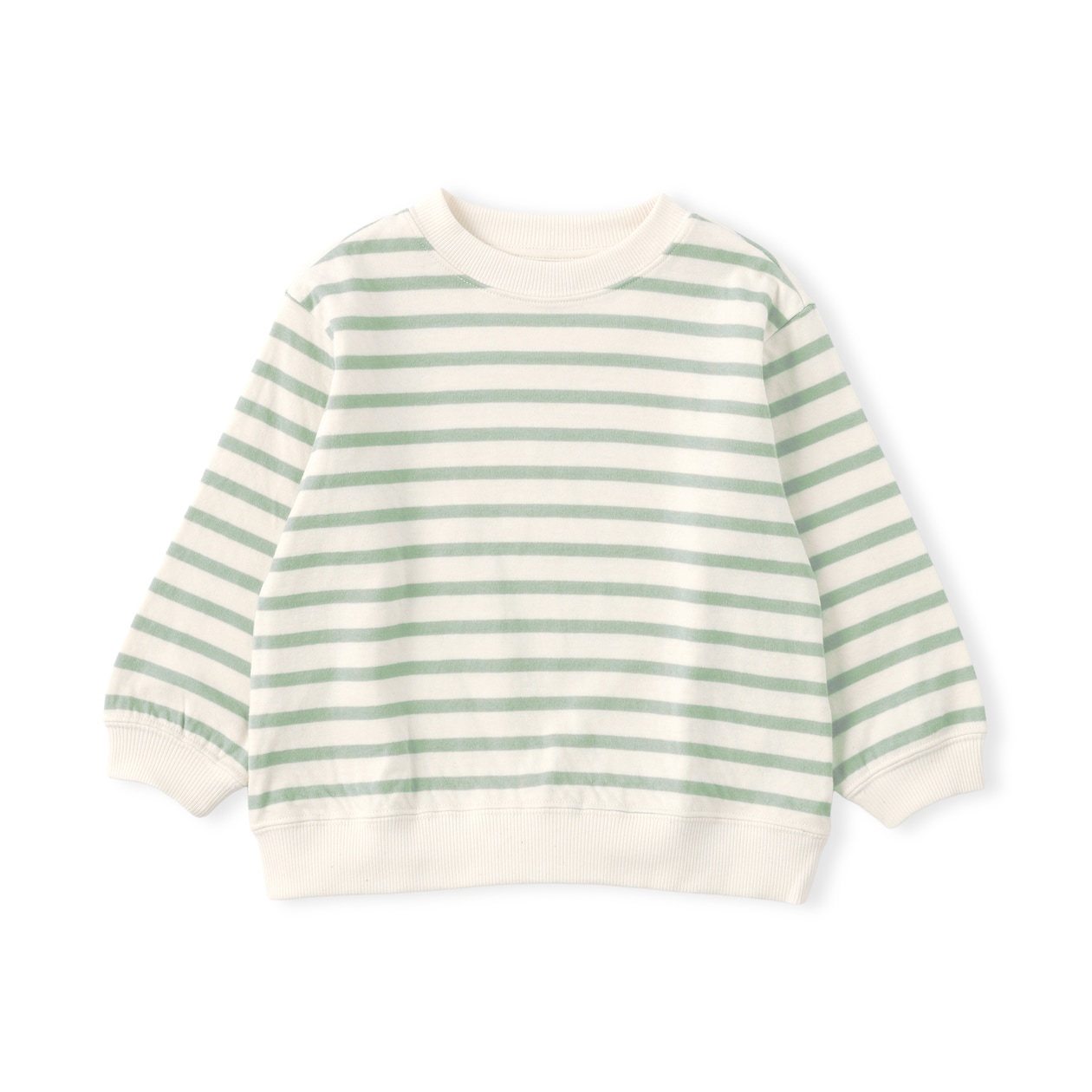 ベビー　あたまするっと　接結編みスウェットシャツ