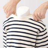 ベビー　あたまするっと　接結編みスウェットシャツ