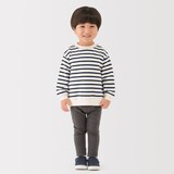 ベビー　あたまするっと　接結編みスウェットシャツ