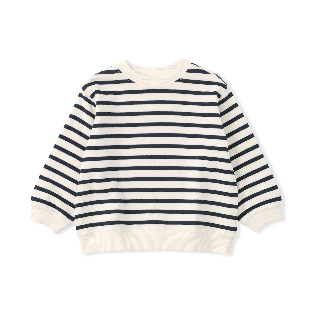 ベビー　あたまするっと　接結編みスウェットシャツ