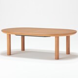 楕円こたつ・本体・タモ材・フラットヒーター／ナチュラル