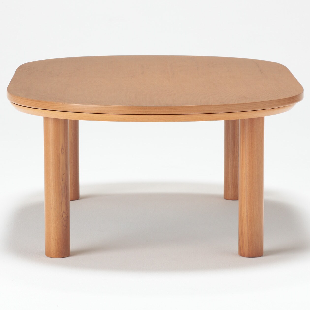 楕円こたつ・本体・タモ材・フラットヒーター／ナチュラル