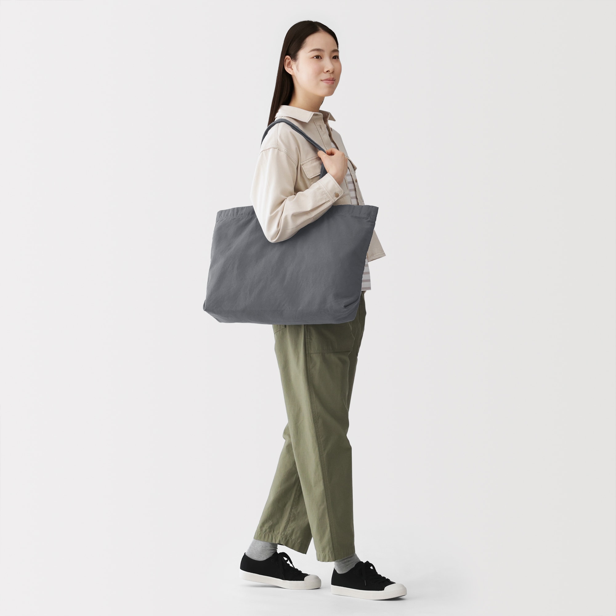 綿　製品洗い　横型　トートバッグ