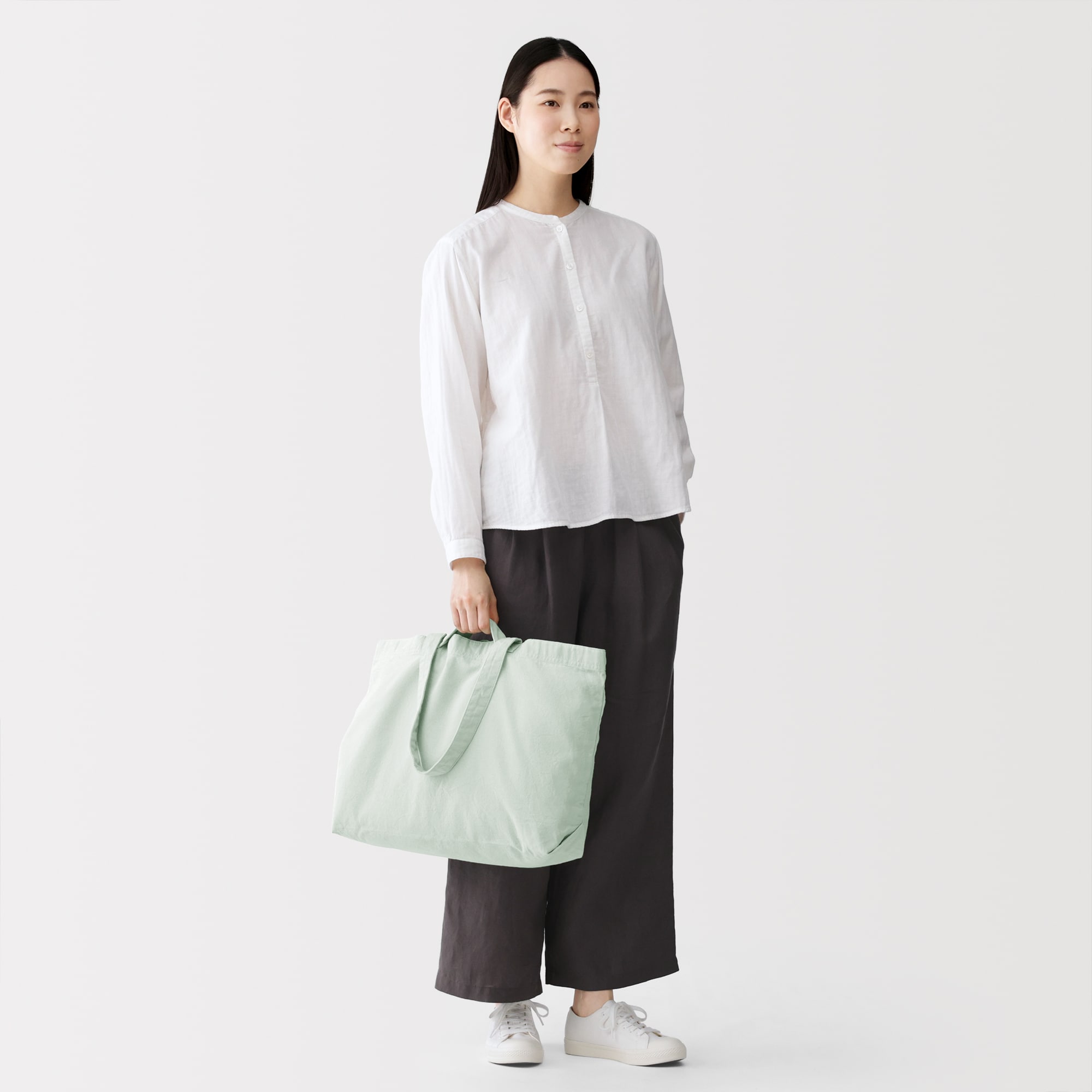 綿　製品洗い　横型　トートバッグ