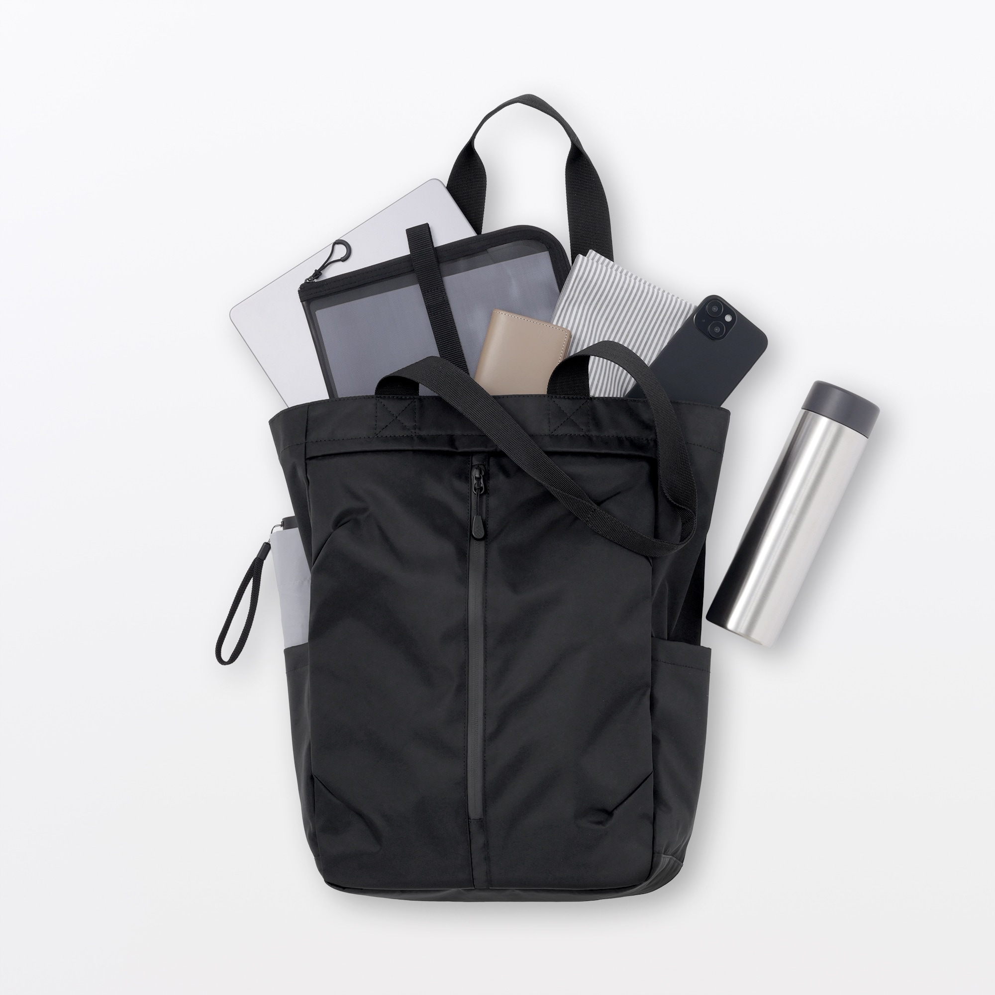 撥水　再生ナイロン　ビジネス　トートバッグ