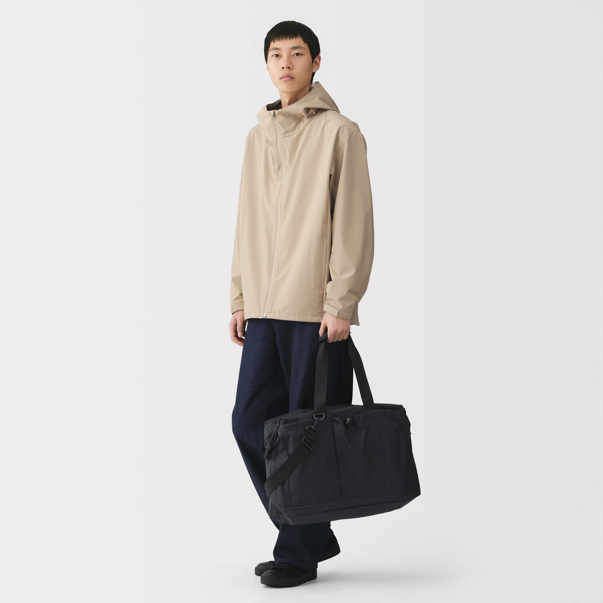 撥水　リップストップ　ボストンバッグ