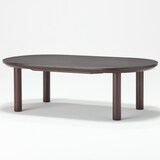 楕円こたつ・本体・フラットヒーター／ダークブラウン